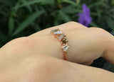 1.2ct Baguette Champagne Diamond Wedding Band Half Eternity 14k Rose Gold Finish