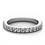 1ct Round Cut VVS1D Diamond Eternity Wedding Band Ring 14k White Gold Finish