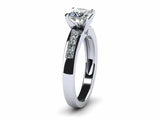 1.6ct Princess Cut Diamond Channel Set Solitaire Engagement Ring 14k Gold Finish