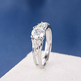 1.2ct Round Cut Diamond Engagement Ring 14k White Gold Finish Infinity Solitaire