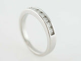 0.54ct Round Cut Diamond Wedding Band Channel Set Women 14k White Gold Finish