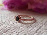 1ct Engagement Ring Round Cut Diamond Two Stone Minimalist 14k Rose Gold Finish