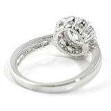 1.65ct Round Cut Diamond Engagement Ring Halo Solitaire 14k White Gold Finish