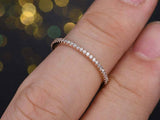 1.6ct Round Cut Diamond Full Eternity Women Wedding Band 14k Rose Gold Finish