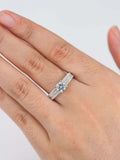 Three Row Accent Women Engagement Ring 2ct Round Cut Diamond 14k White Gold Over