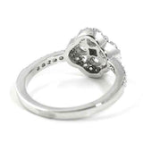 1.25ct Round Cut VVS1 Diamond Engagement Ring Halo Accents 14k White Gold Finish