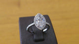 1.5ct Marquise Cut Diamond Accents Halo Engagement Ring 14k White Gold Finish