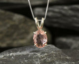 2ct Peach Morganite Pendant Oval Cut Solitaire 14k White Gold Finish NO CHAIN