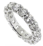 4ct Round Diamond Full Eternity Gatsby Wedding Ring Band 14k White Gold Finish