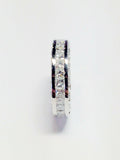 4Ct Princess Cut Diamond Eternity Filigree Wedding Band 14K White Gold Finish