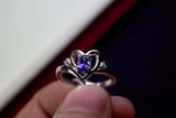 1ct Engagement Ring Oval Cut Tanzanite Bypass Style Heart 14k White Gold Finish