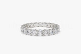 2ct Round Cut Moissanite Full Eternity Women Wedding Band 14k White Gold Plated