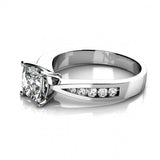 1.3ct Princess Cut Diamond Accent Solitaire Engagement Ring 14k White Gold Over