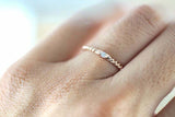 0.1ct Round Cut Diamond Engagement Ring Rope Design Minimalist 14k RoseGold Over