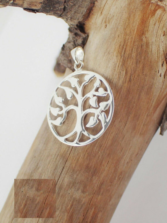 Tree of Life Pendant 14k White Gold Finish NO CHAIN