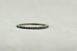 0.7ct Round Cut Black Diamond Half Eternity Wedding Band 14k Black Gold Finish