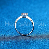 1ct Heart Cut Simulated Diamond Solitaire Engagement Ring 14k White Gold Plated