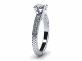 1.5ct Round Cut Diamond Vintage Style Engagement Ring 14k White Gold Finish New