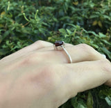 1.2ct Heart Cut Red Garnet Engagement Ring Solitaire Promise 14k White Gold Over