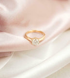 0.4ct Round Cut Diamond Solitaire Design Engagement Ring 14k Yellow Gold Finish