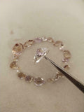 1ct Engagement Ring Oval Cut Peach Morganite Twist Swirl 14k White Gold Finish