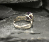 1.2ct Engagement Ring Round Cut Purple Amethyst Infinity 14k White Gold Finish