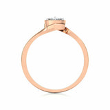 1ct Engagement Ring Round Cut Diamond Swirl Twist Solitaire 14k Rose Gold Finish