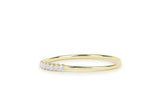 Dainty Minimalist Women Engagement Ring 0.5ct Round Diamond 14k Yellow Gold Over