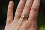 1.5ct Engagement Ring Oval Cut Diamond Halo Solitaire 14k Rose Gold Finish