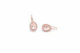 2ct Pear Cut Champagne Morganite Tear Drop Stud Earring 14k Rose Gold Finish New