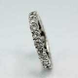 2.5ct Round Cut Diamond Women Wedding Band 14k White Gold Finish Full Eternity