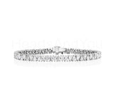 7.5ct Pear Cut Simulated Diamond Unique Tennis Bracelet 14k White Gold Plated