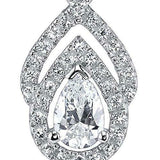 3.8Ct Pear Cut Diamond Halo Tear Water Drop Women Earrings 14K White Gold Finish