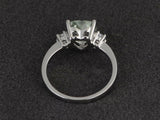 1ct Heart Cut Diamond Engagement Ring 14k White Gold Finish Heart Shaped Trilogy