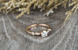 1.6ct Round Cut Diamond Engagement Ring 14k Rose Gold Finish Classic Solitaire