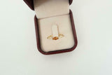 0.2ct Marquise Cut Yellow Citrine Trilogy Minimalist Ring 14k Yellow Gold Finish