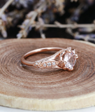 1.2ct Round Cut Diamond Engagement Ring 14k Rose Gold Finish Accents Solitaire