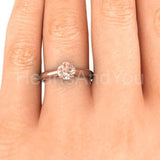 1ct Round Cut Simulated Peach Morganite Solitaire Ring 14k Yellow Gold Plated