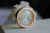 Wide Engagement Wedding Promise Anniversary Vintage Ring 14k Rose Gold Finish