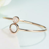 Dainty Minimalist Engagement Ring 0.2ct Round Cut Diamond 14k Rose Gold Finish