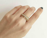 1ct Round Diamond Engagement Ring Filigree Crown Statement 14k Yellow Gold Over