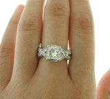 2ct Round Diamond Engagement Ring Twist Split Shank Solitaire 14k WhiteGold Over