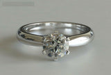 0.7ct Round Cut VVS1D Diamond Engagement Ring Solitaire 14k White Gold Finish