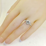 2ct Heart Cut Diamond Engagement Ring Halo 14k White Gold Over with Round Accent