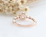 1.5ct Round Cut Diamond Engagement Ring Solitaire Vintage 14k Rose Gold Finish