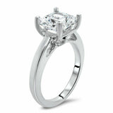 2Ct Cushion Cut Diamond Solitaire Classic Engagement Ring 14K White Gold Finish