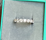 2ct Heart Cut Simulated Diamond Iced Eternity Wedding Band 14k White Gold Plated