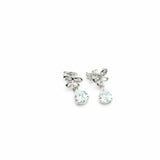 1ct Pear Cut VVS1D Diamond Stylish Design Drop Earrings 14k White Gold Finish