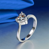 0.4ct Heart Cut Diamond Engagement Ring 14k White Gold Finish Solitaire Promise