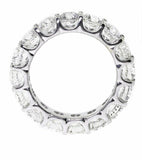 4ct Round Diamond Full Eternity Gatsby Wedding Ring Band 14k White Gold Finish